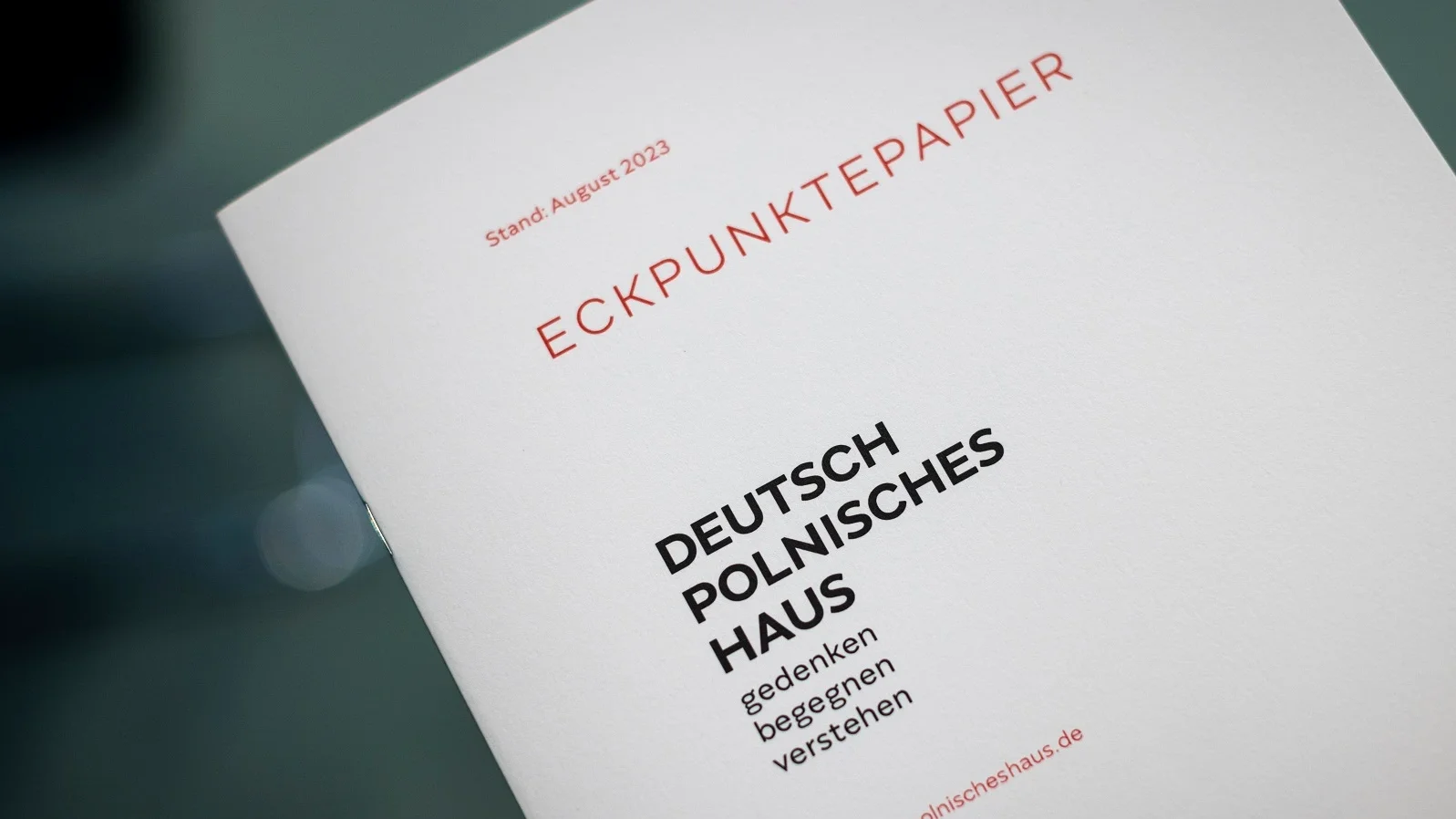 Abbildung des Eckpunktepapiers f&uuml;r das "Deutsch-Polnische Haus"