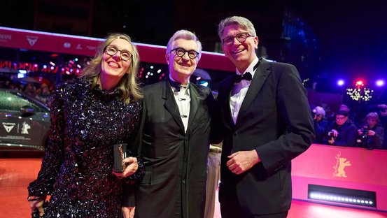 Staatsminister Weimer mit Wim Wenders und seiner Frau Donata