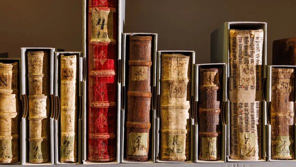 Historische B&uuml;cher in Schutzverpackung