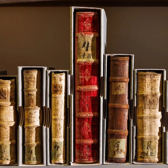 Historische B&uuml;cher in Schutzverpackung