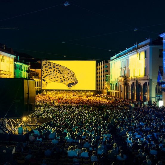 Piazza Grande während des Locarno Film Festivals.