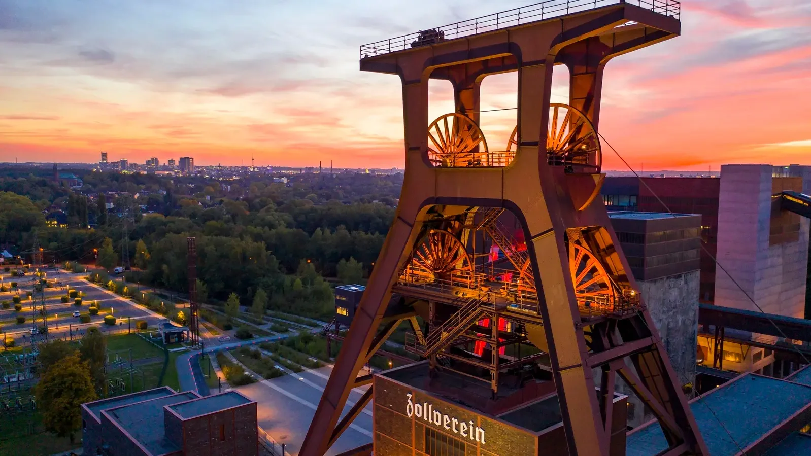 Zeche Zollverein im Sonnenuntergang