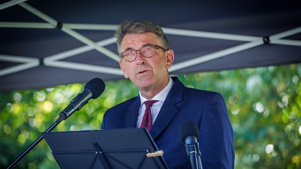 Zum 86. Jahrestag des &Uuml;berfalls auf Polen sprach Wolfram Weimer am 1. September 2025 am Berliner Gedenkort f&uuml;r Polen 1939&ndash;1945.