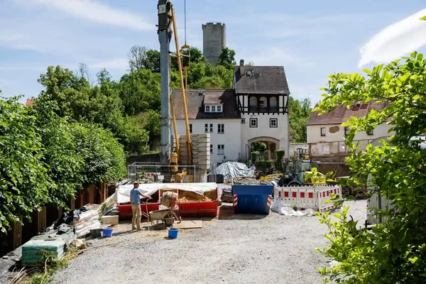Blick auf die Saalecker Werkst&auml;tten