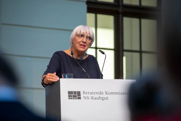 Kulturstaatsministerin Roth bei ihrer Rede während der Veranstaltung